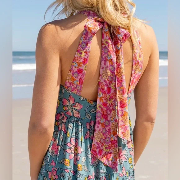 NATURAL LIFE Halle Halter Floral Mini Dress - Picture 6 of 13